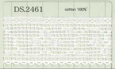 DS2461 Dentelle en coton, largeur : 32 mm