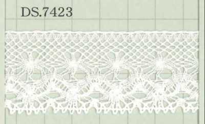 DS7423 Dentelle en coton, largeur : 30 mm