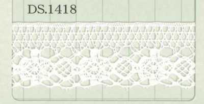DS1418 Dentelle en coton, Largeur : 25 mm