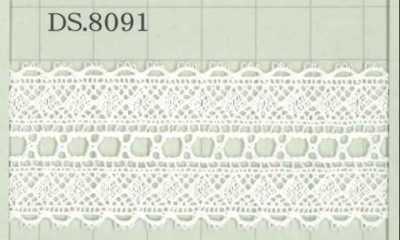 DS8091 Dentelle en coton Largeur : 33 mm