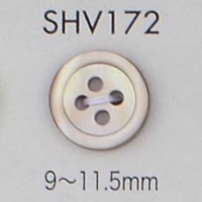 SHV172 Bouton en nacre à 4 trous à bord