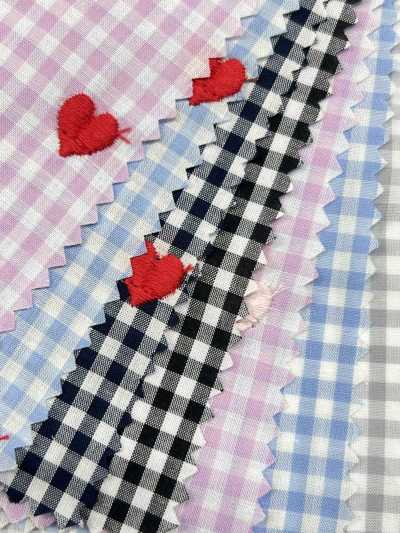 4023-1907-1 Broderie en vichy teint en fil