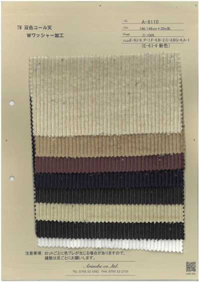 A-8110 Velours côtelé bicolore 7W