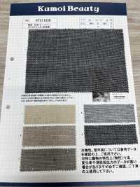 ST211228 Lin Teinté Dobby Mesh Orinasu Tochio (Tochio Ori)[Fabrication De Textile] Kumoi Beauty (Chubu Velours Côtelé) Sous-photo