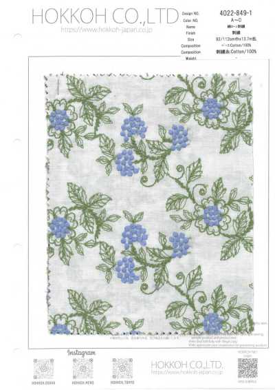 4022-849-1 Broderie en batiste