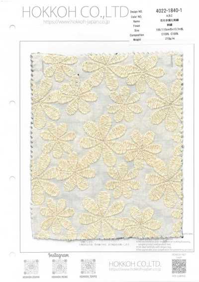 4022-1840-1 Broderie sur batiste