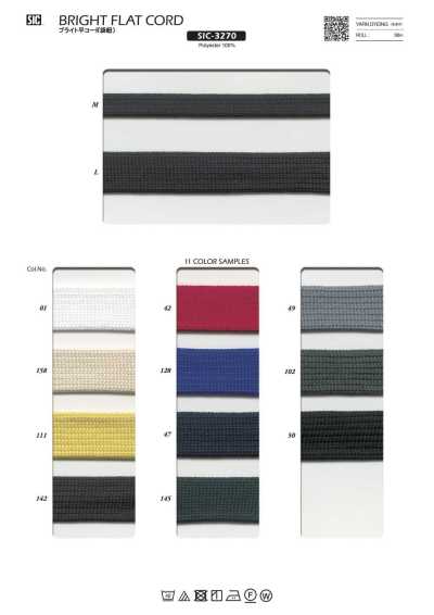 SIC-3270 Cordon plat brillant (cordon de serrage)