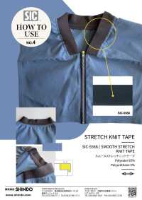 SIC-5568 Ruban Tricoté Extensible à Tricoter Interlock Circulaire[Ruban Ruban Cordon] SHINDO(SIC) Sous-photo