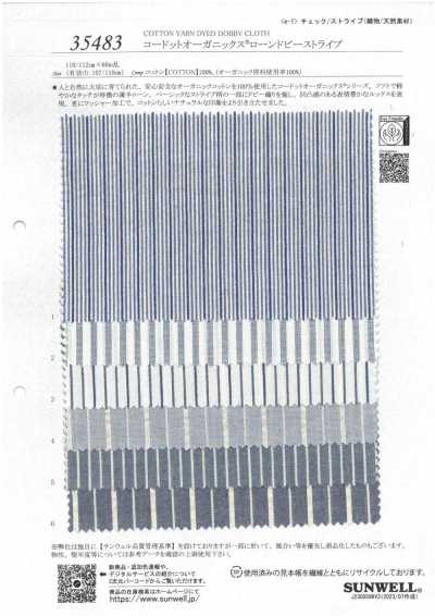 35483 Cordot Organics® linon à rayures dobby