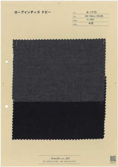A-1773 Dobby indigo corde