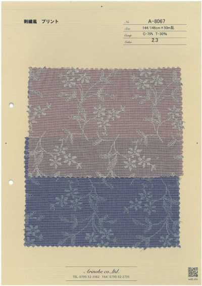 A-8067 Imprimé style broderie