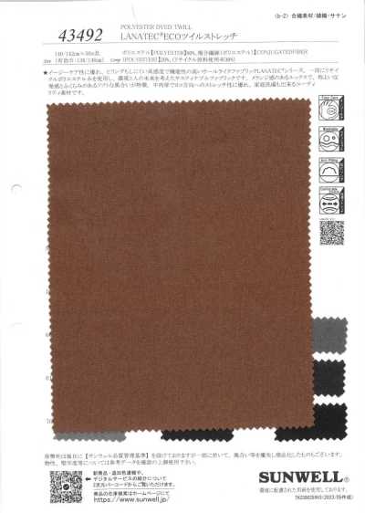 43492 LANATEC® ECO sergé extensible