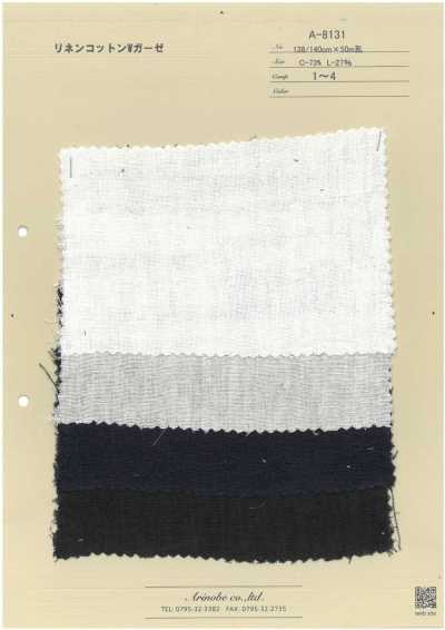A-8131 Double gaze lin et coton