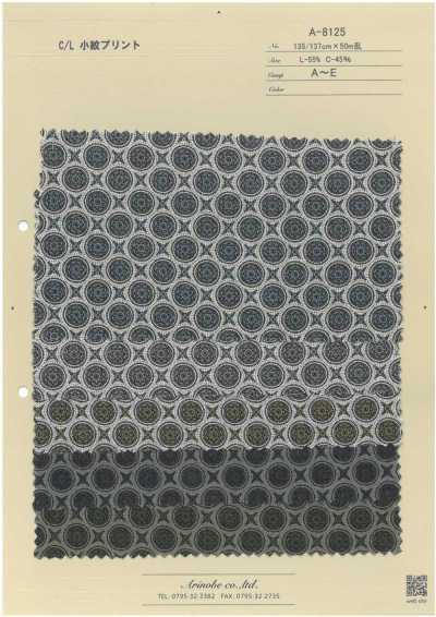 A-8125 Imprimé Komon coton/lin