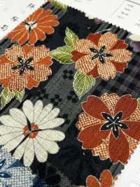 83057 Tissu à Fils Inégaux Manyofu Kasuri Avec Fleurs De Cerisier[Fabrication De Textile] VANCET Sous-photo
