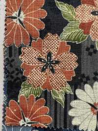 83057 Tissu à Fils Inégaux Manyofu Kasuri Avec Fleurs De Cerisier[Fabrication De Textile] VANCET Sous-photo