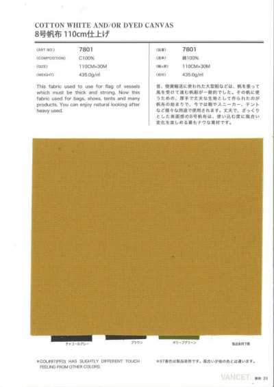 7801 Toile n° 8, laize finie 110 cm