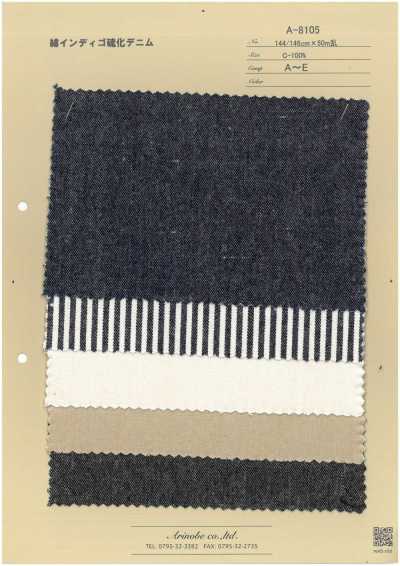 A-8105 Denim en coton teint à l’indigo au soufre