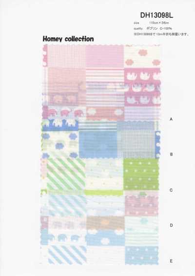 DH13098S Tissu chemise Homie (nouveau patchwork) demi-pli