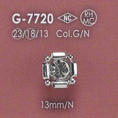 G7720 Bouton à queue demi-anneau en verre/coulé