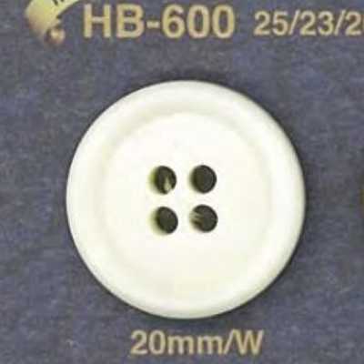 HB600 Bouton à 4 trous en véritable corne de buffle