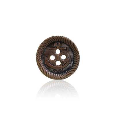 HB450 Bouton à 4 trous en véritable corne de buffle