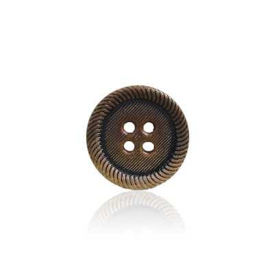 HB440 Bouton à 4 trous en véritable corne de buffle