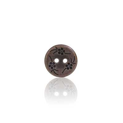 RVS6813 Bouton en résine polyester à 2 trous avec trous sur le devant