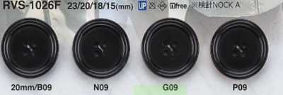 RVS1026F Bouton en résine polyester à 4 trous