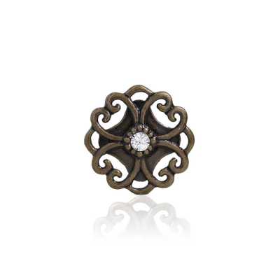 SBC4246 Bouton à tige à anneau demi-rond en verre/métal haute qualité