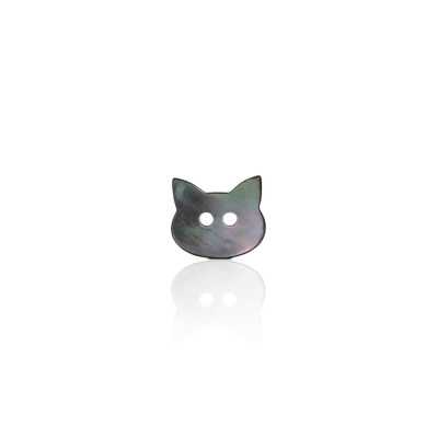 SB1039 Bouton à deux trous en nacre noire