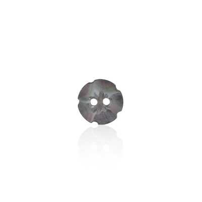 SB1036 Bouton 2 trous en coquille de nacre noire avec trous frontaux