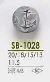 SB1028 Bouton à queue à anneau circulaire demi-anneau en coquille de nacre noire/laiton