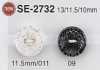 SE2732 Bouton à coudre à deux trous en résine polyester