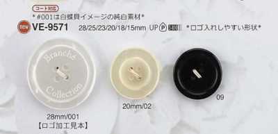 VE9571 Bouton 4 trous en résine polyester