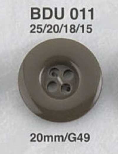 BDU011 Bouton à coudre traversant à 4 trous en résine de polyester