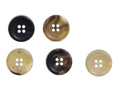 VHORN11 Bouton en résine polyester à 4 trous