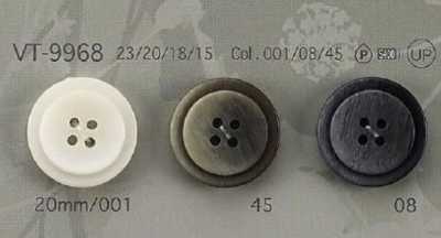 VT9968 Bouton en résine polyester à 4 trous avec trous sur le devant