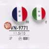 VN9771 Bouton en résine polyester à 2 trous avec trous frontaux