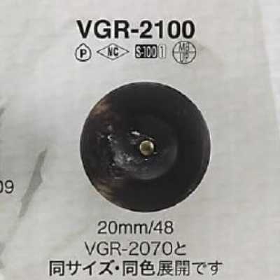 VGR2100 Bouton à tige en laiton/résine polyester à anneau circulaire semi-anneau