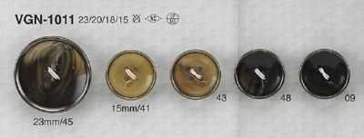 VGN1011 Bouton en résine polyester/laiton à 4 trous