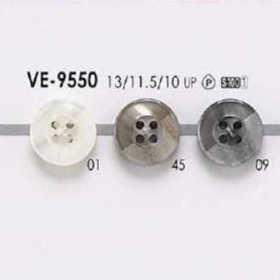 VE9550 Bouton à quatre trous en résine polyester avec trous frontaux