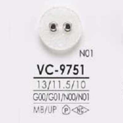 VC9751 Bouton frontal à 2 trous en laiton/résine polyester