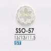 SSO57 Bouton en coquillage Takase à 2 trous, trou frontal