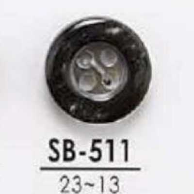SB511 Bouton en coquille de nacre noire à 4 trous