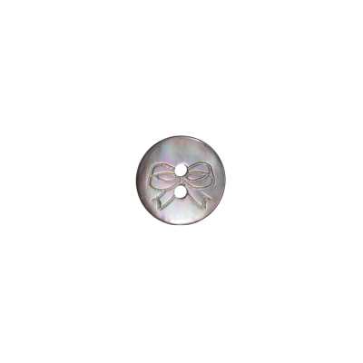 SB1002 Bouton deux trous en coquille de nacre noire