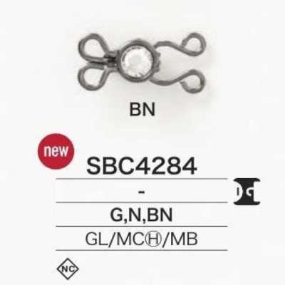 SBC4284 Autres boutons en verre/métal haut/laiton