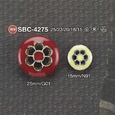 SBC4275 Bouton à queue demi-anneau en résine époxy/métal de qualité supérieure