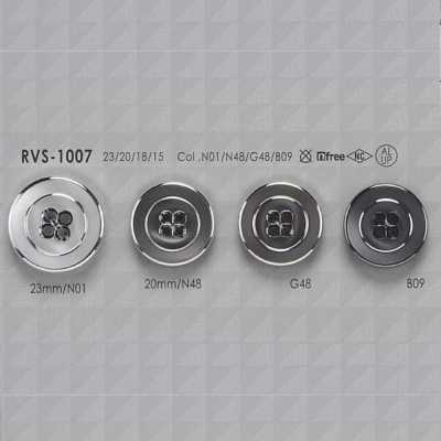 RVS1007 Bouton 4 trous à trou frontal en résine polyester/aluminium