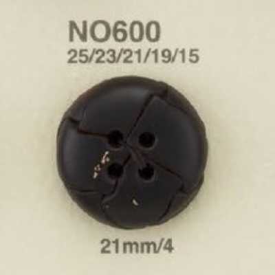 NO600 Bouton en cuir à 4 trous